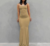 Satin Slip Backless Maxi Dress 4