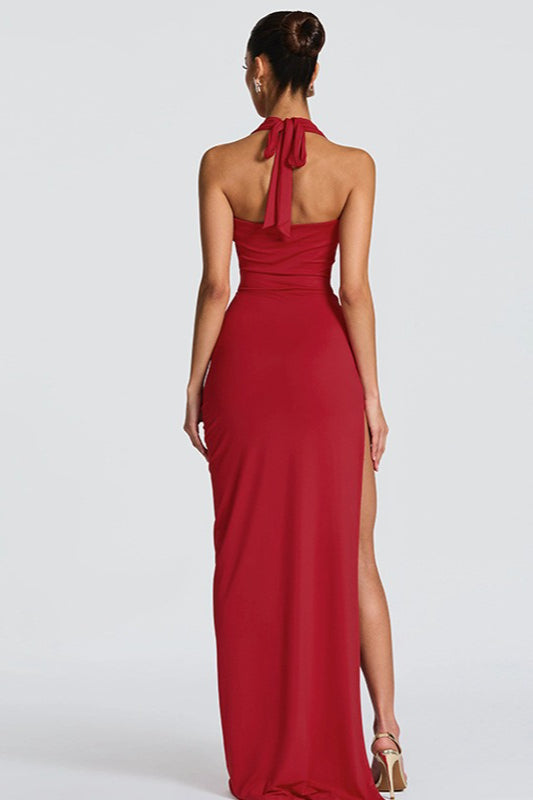 Backless Halter-Neck Dress