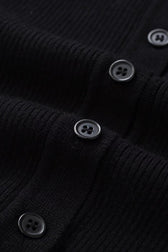 Chic Snood Neck Ribbed Knit Top