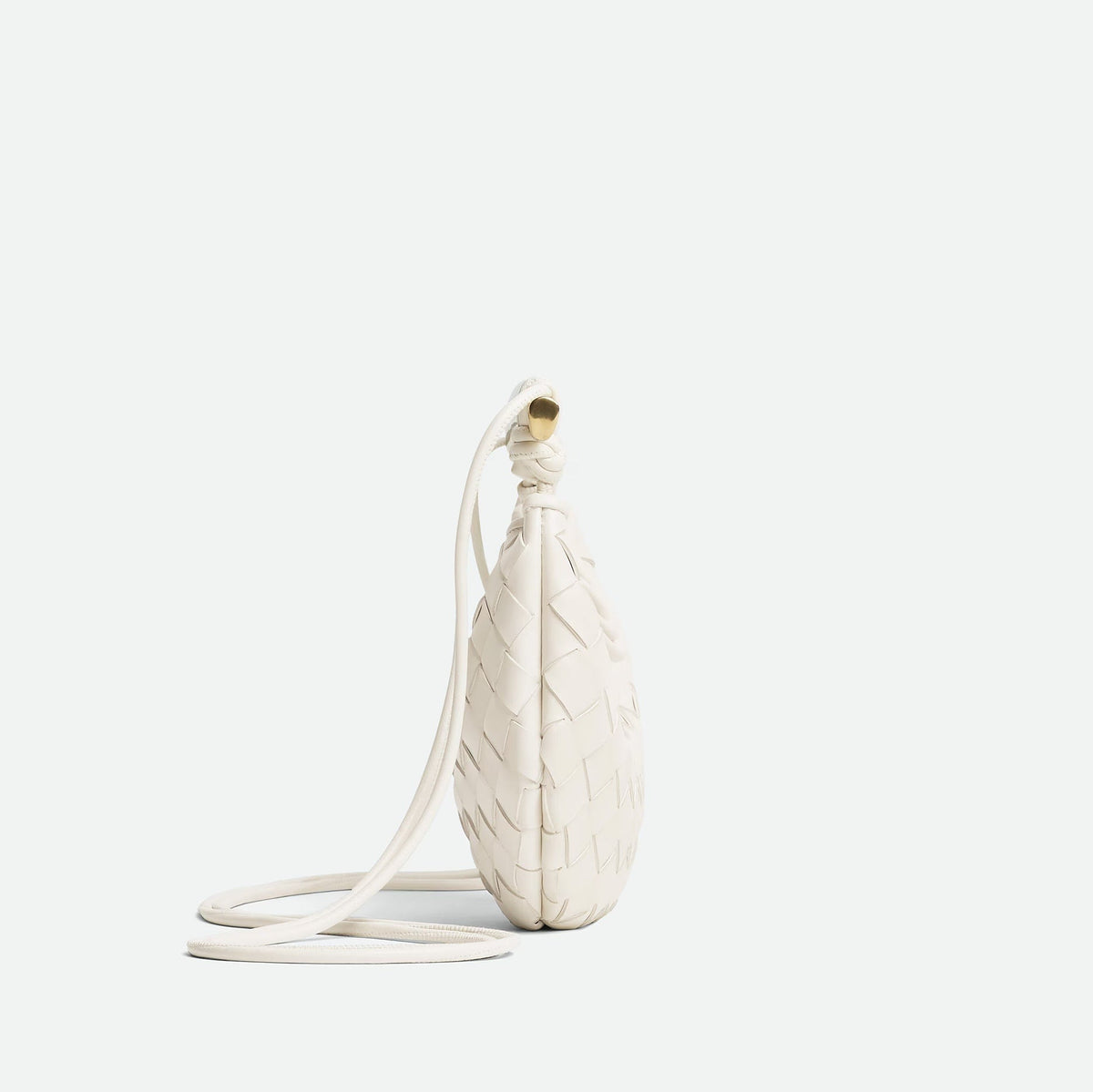 Woven Gold Handle Mini Shoulder Bag