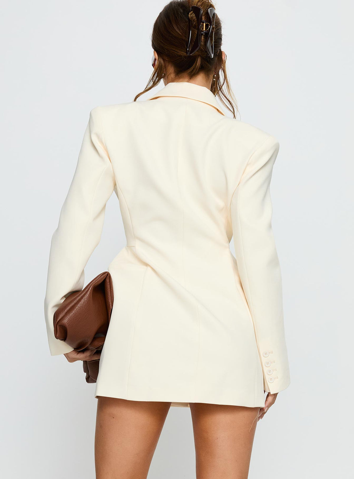 Double Breasted Peak Lapel Long Sleeve Blazer Mini Dress 5