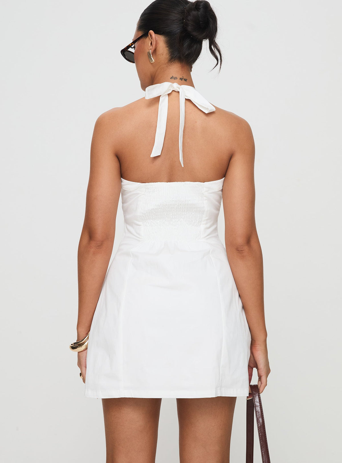 Scoop Neck Sleeveless Button Front Fitted Mini Dress 5