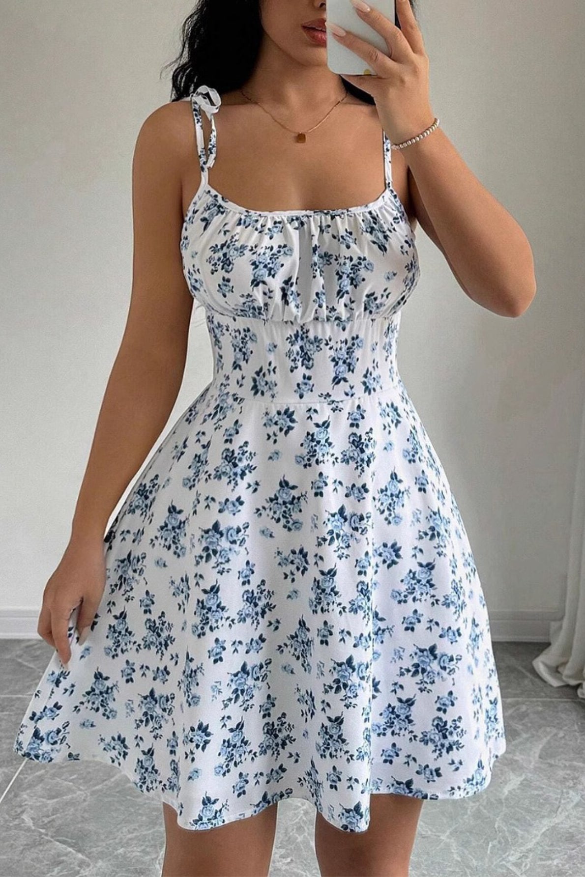 Corset Floral Mini Dress