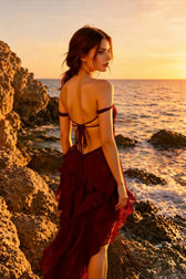 Lace Strapless Party Dress