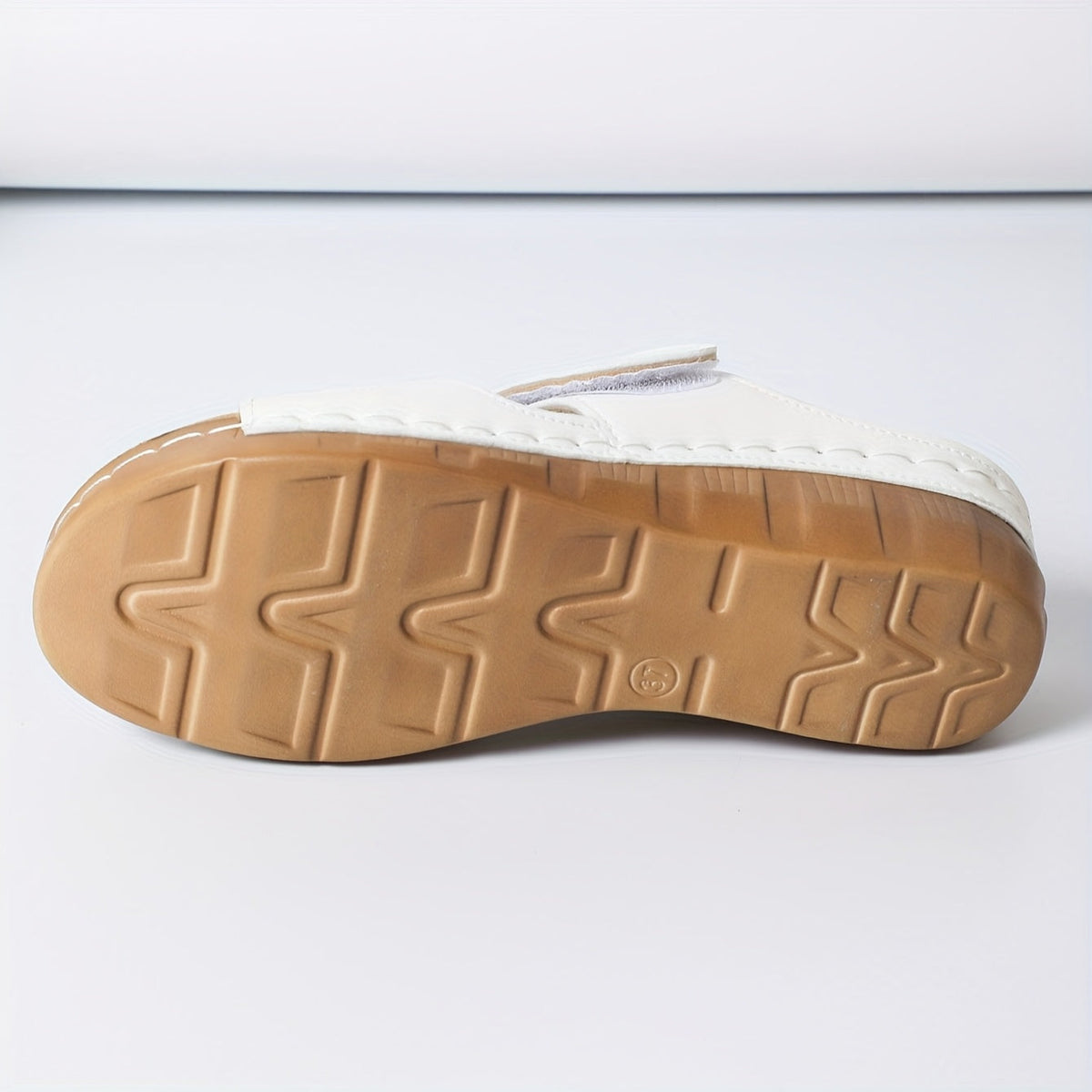 Open Toe Double Strap Hook and Loop Wedge Slides 6
