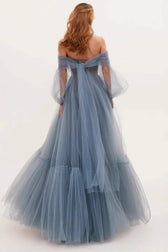 Off-the-Shoulder Sheer Mesh Dress