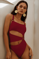 Sexy Solid Color Bodycon One Piece Swimsuit
