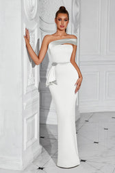 Beaded Bustier Evening Prom Dress