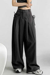 High Waist Fluid Wide Leg Pants