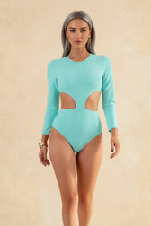 Backless Hollow Long Sleeve One Piece Set
