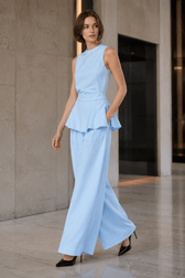 Sleeveless Minimalist Casual Two Piece Work Set
