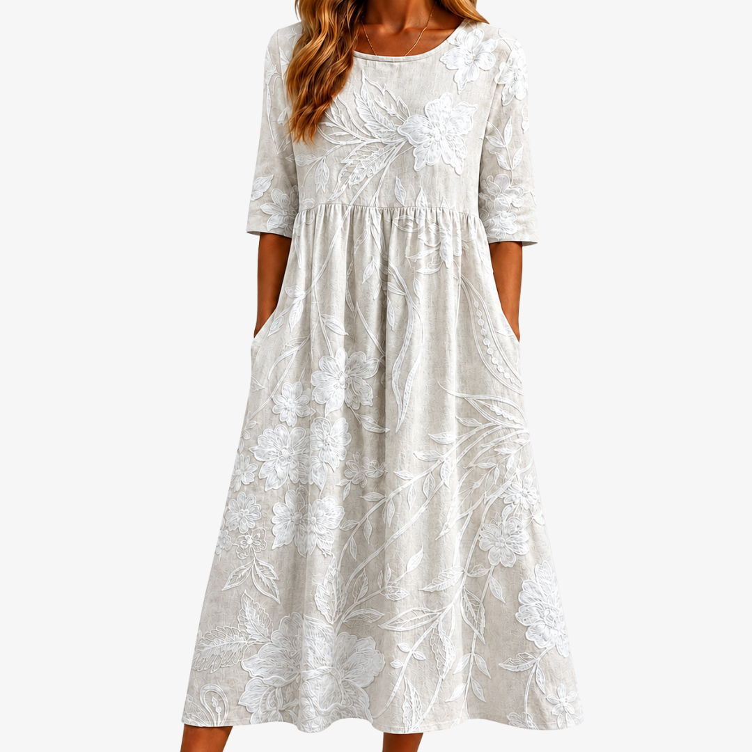 Whispering Garden Pocket Midi Dress