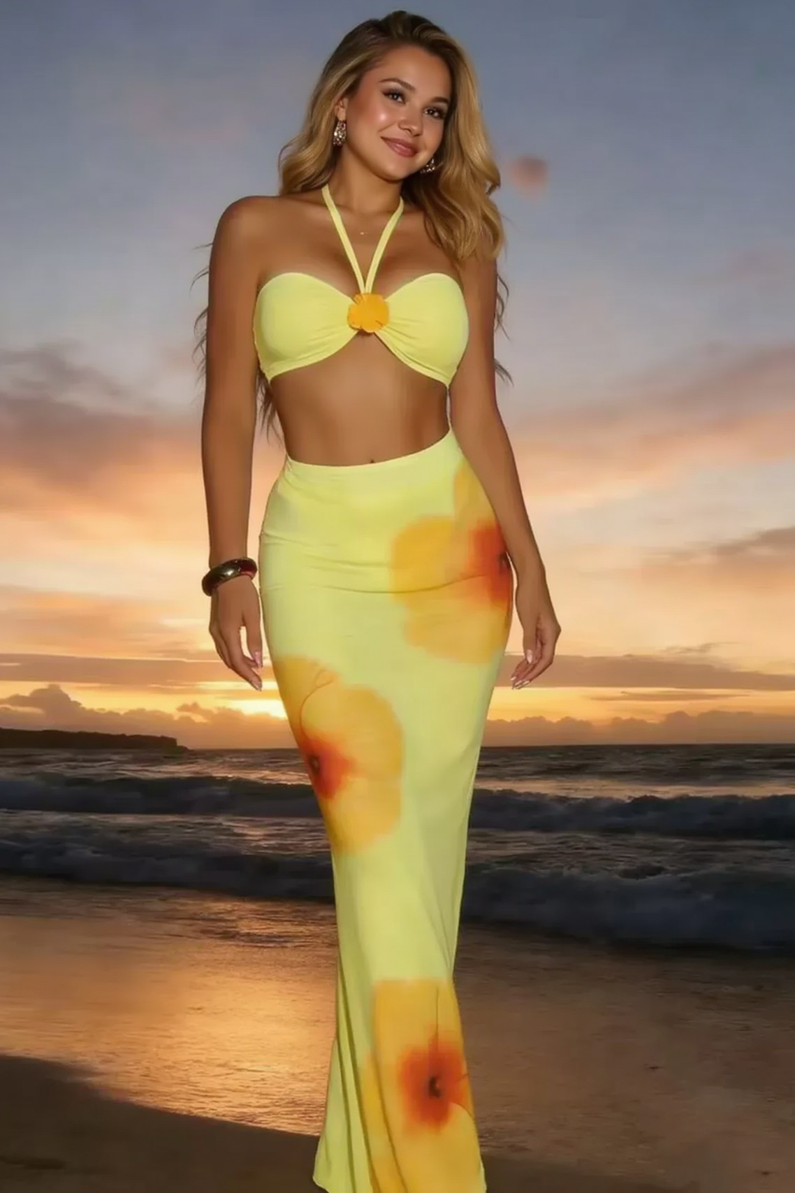Slim Beach Vacation Three Piece Swim Set