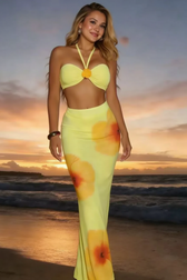 Slim Beach Vacation Three Piece Swim Set