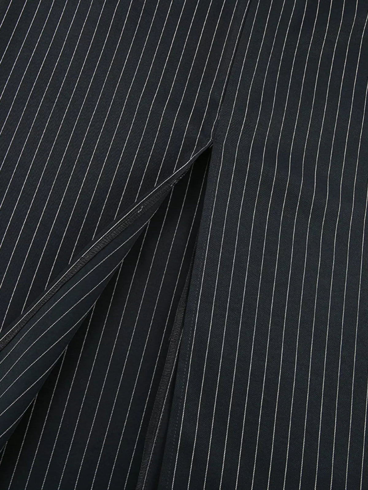 Slit Striped Maxi Skirt