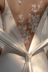 Satin Mermaid Sweetheart Wedding Dress - View 5