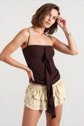 Slim Fit Panel Tie Cami Top