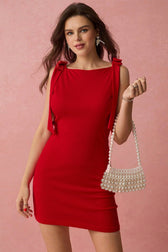 Fitted Scoop Neck Sleeveless A Line Mini Dress