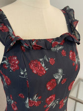Floral Square Neck Ruffle Sleeveless Maxi Dress 14