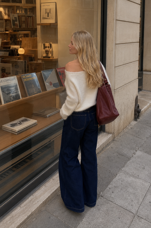 Soft Cozy Off-the-Shoulder Solid Sweater