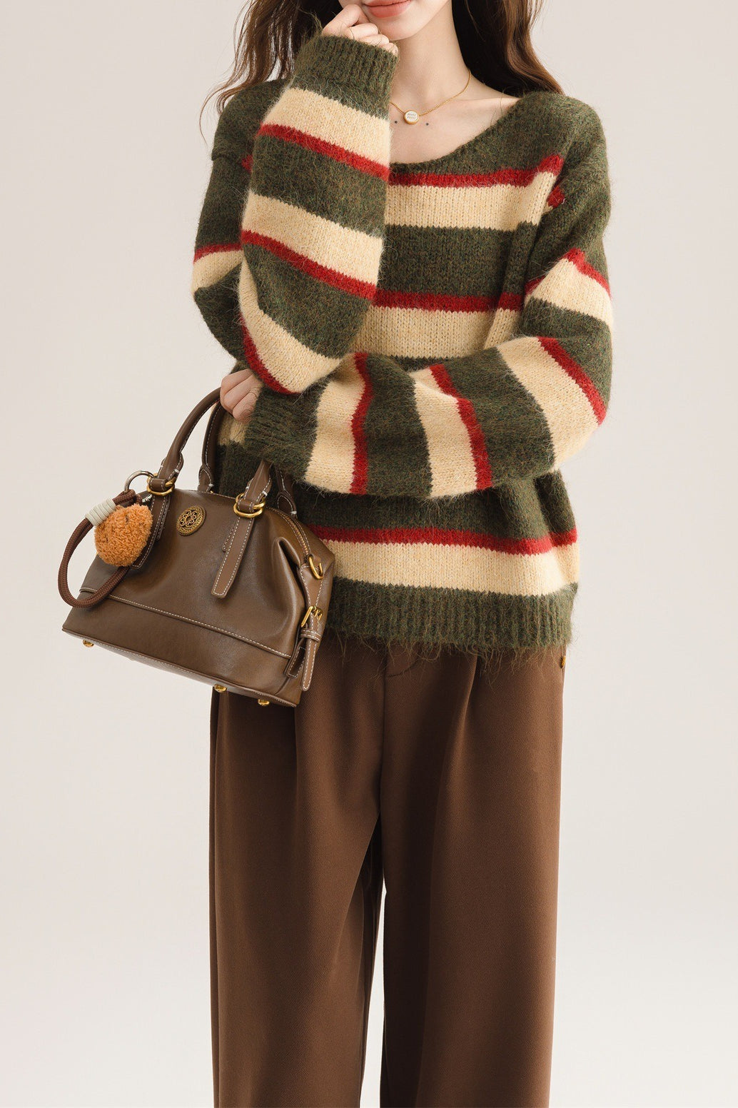 Crew Neck Colorblock Sweater