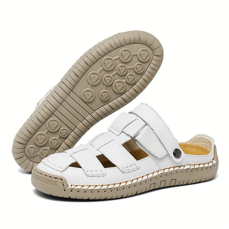 Closed Toe Fisherman Hook and Loop Sandals