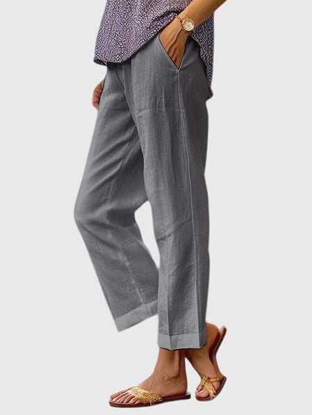 High Waist Straight Leg Pants