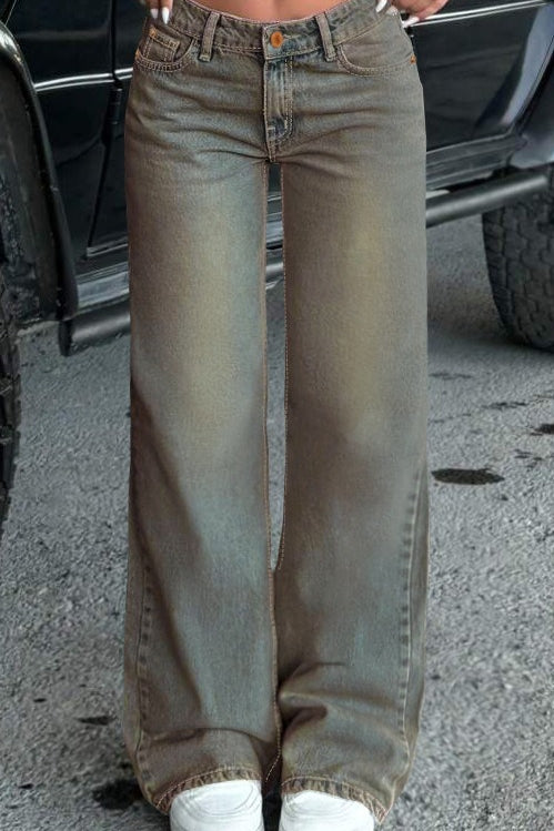 Distressed Washed Blue Jean