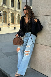 Sheer Tie Detail Blouse