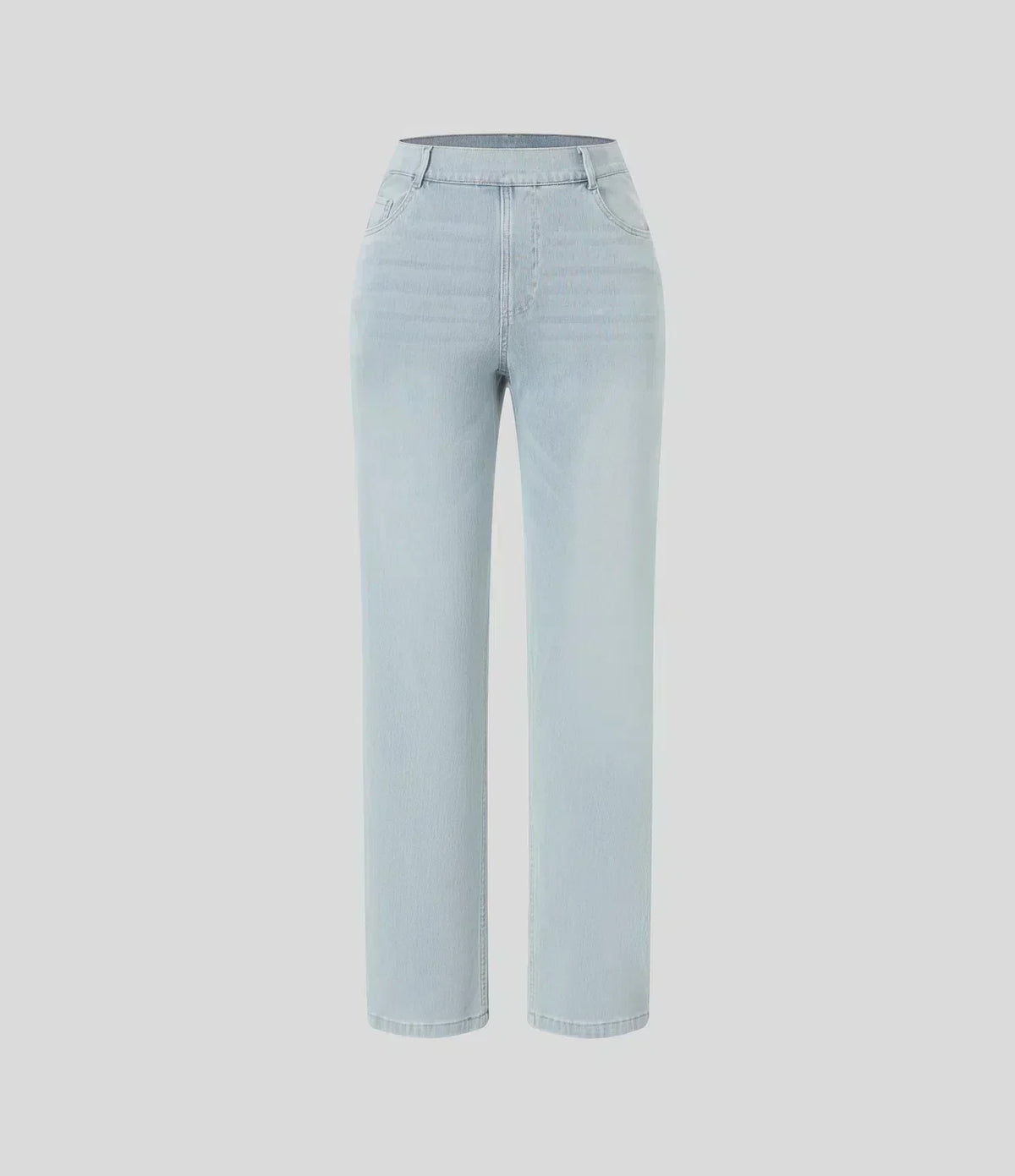 High Waist Straight Leg Pull On Jeans 27