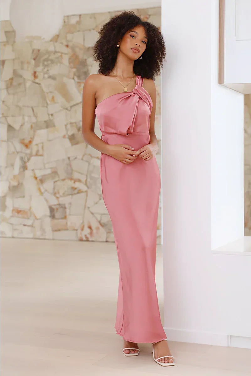Fabiola Premium Maxi Dress Baked Rose Evening Wear Edit