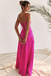Anabella Black Lace Up Maxi Dress 15