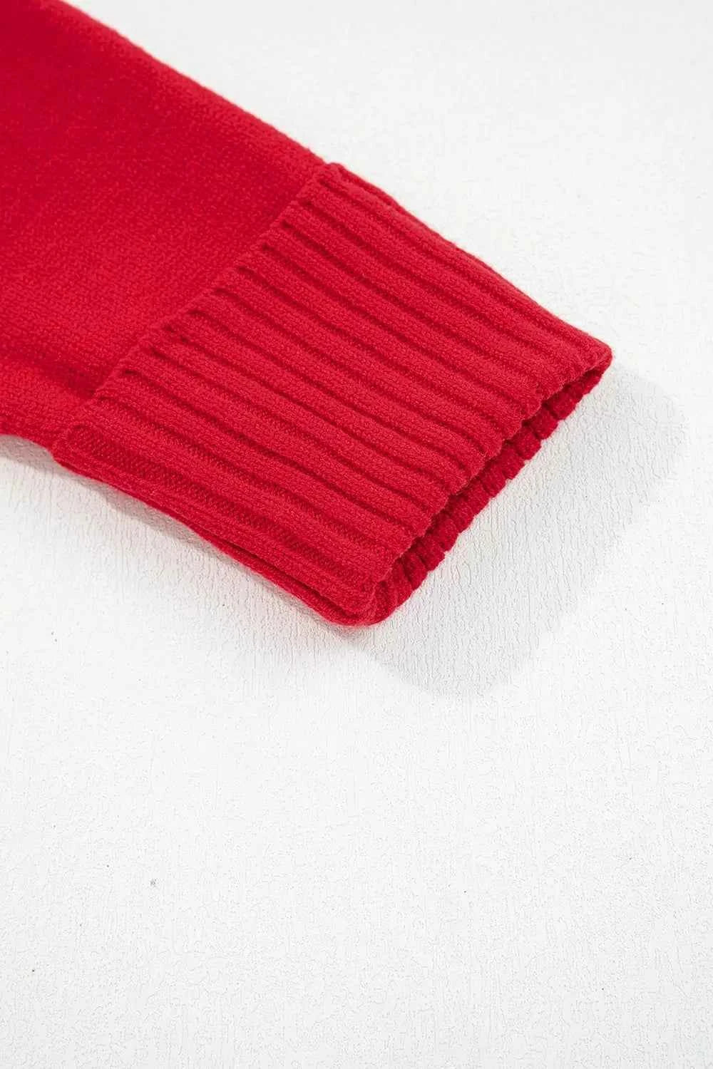 Ribbed Hem Long Sleeve Sweater