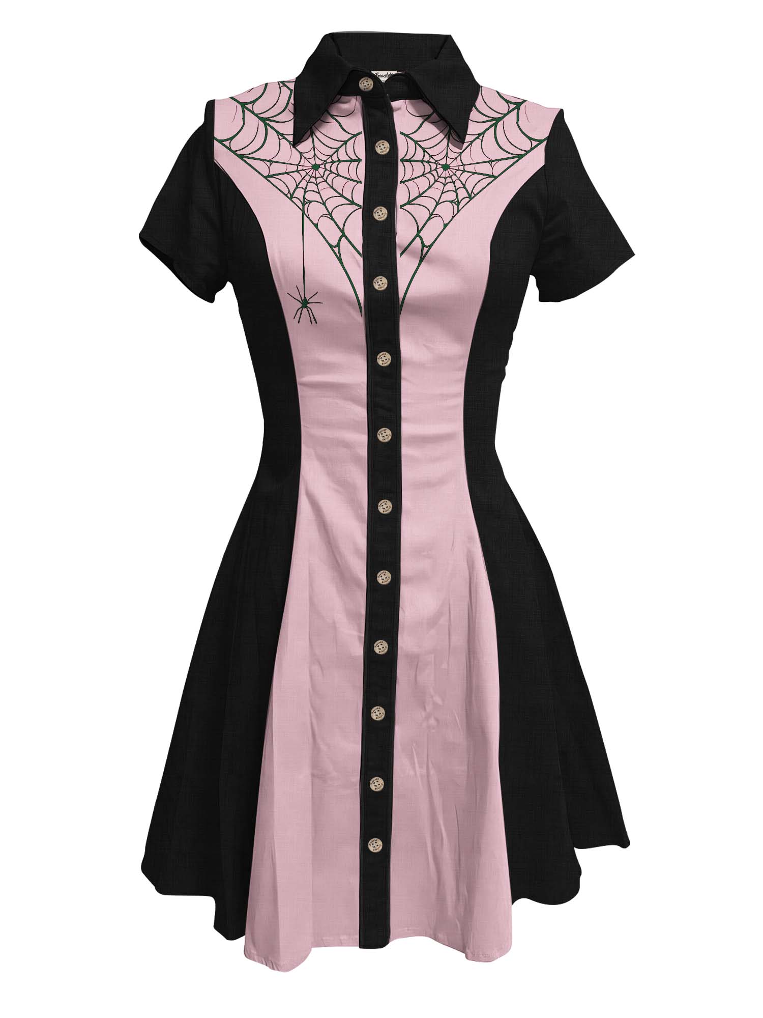 Dark Spider Web - 100% Cotton Dress