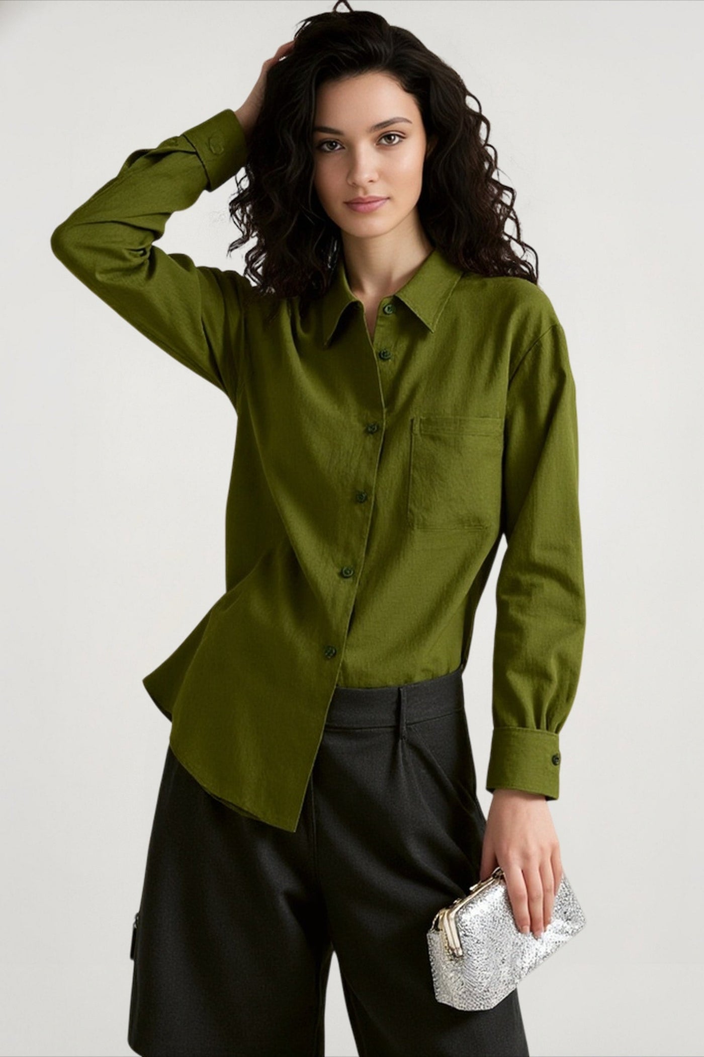 Linen Loose Fit Layering Blouse