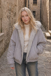 Fur Hooded Insulated Jacket