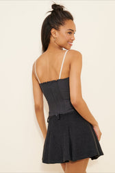 Colorblock Lace Trim Cami Top