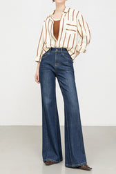 High-Waist Flared Denim Jeans