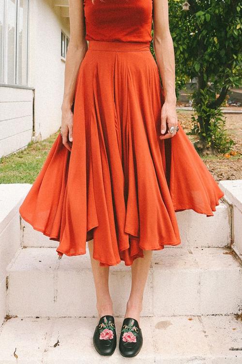 High Waist Pockets Bow Tie Skirts