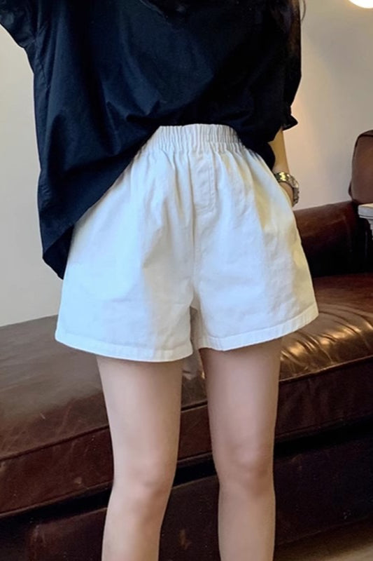 Relaxed Fit Paperbag Waist Shorts