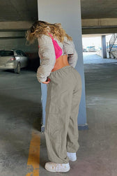 Hip Hop Drawstring Cargo Loose Versatile Pants
