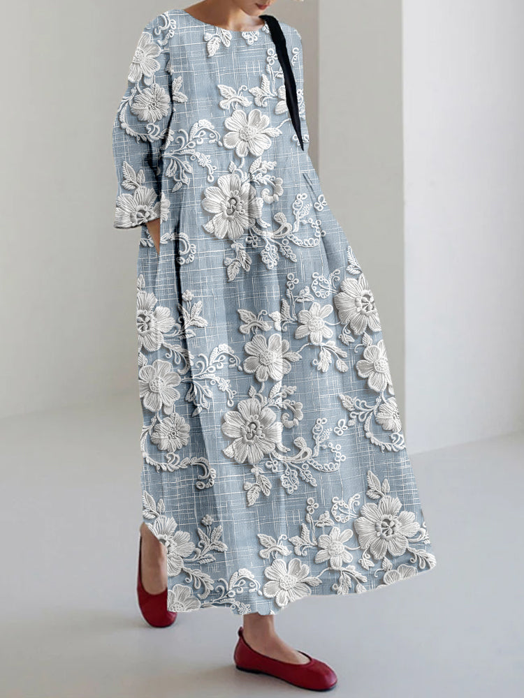 Frances Timeless Women's Floral Maxi Dress for Ceremony Premium Edit