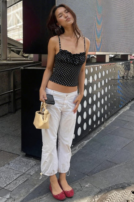 Polka Slim Layered Cami Top