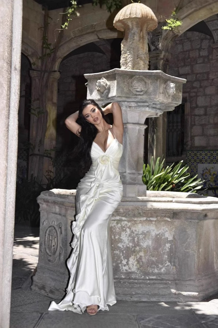 Graceful Slip Backless Maxi Birthday Dress