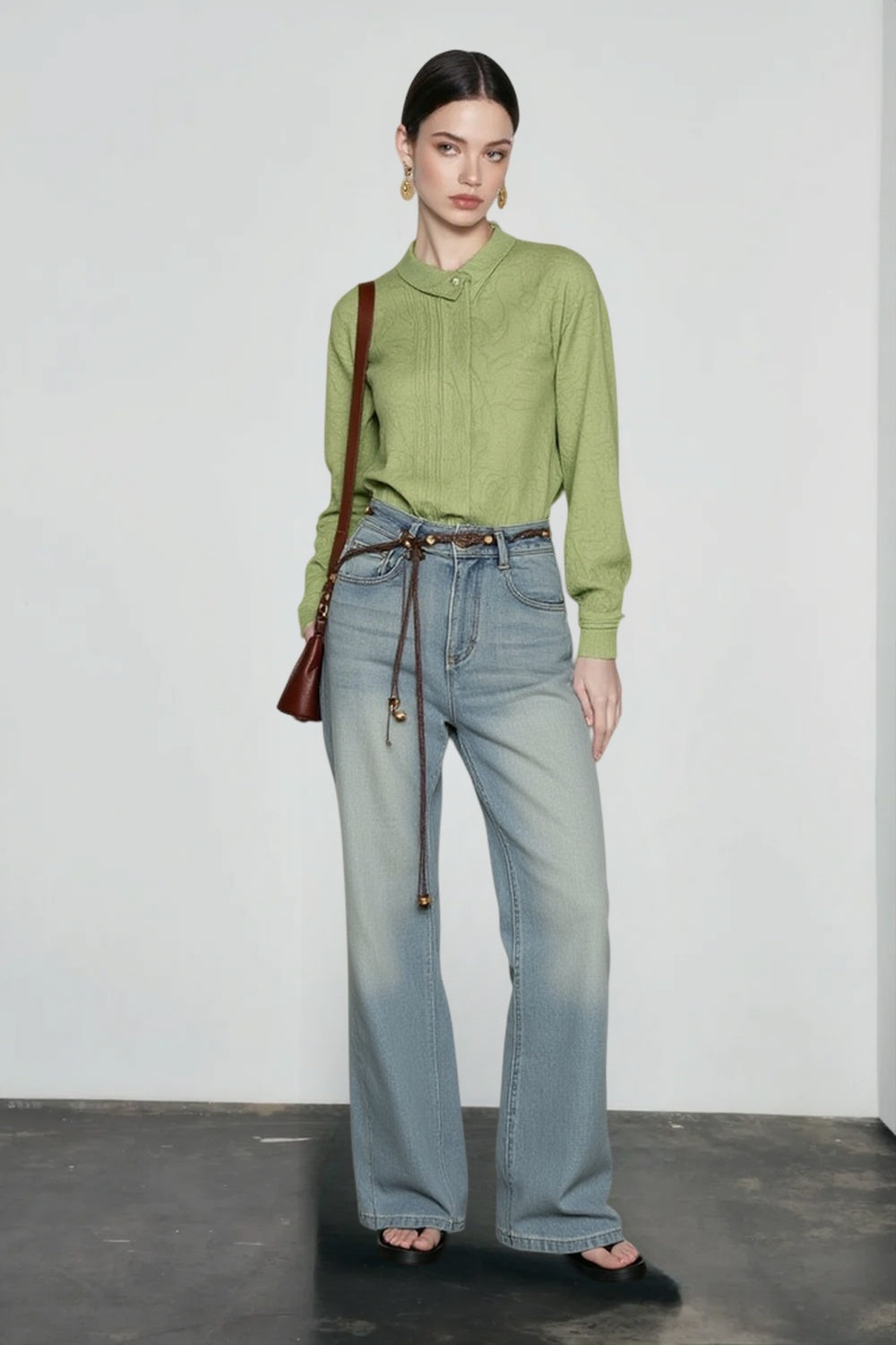 French Linen Unique Collar Blouse