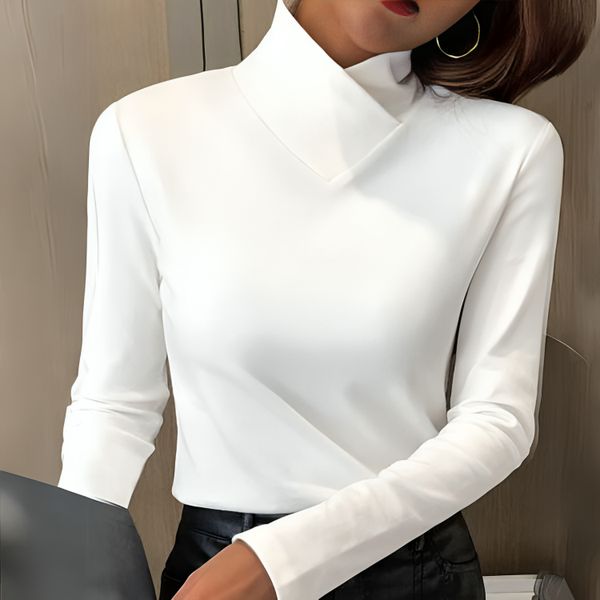 Turtleneck Long Sleeve Slim Fit Top