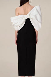 Oversized Bow High Waist Formal Dress 2