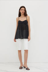 Leopard Chiffon Ruffle Cami Top