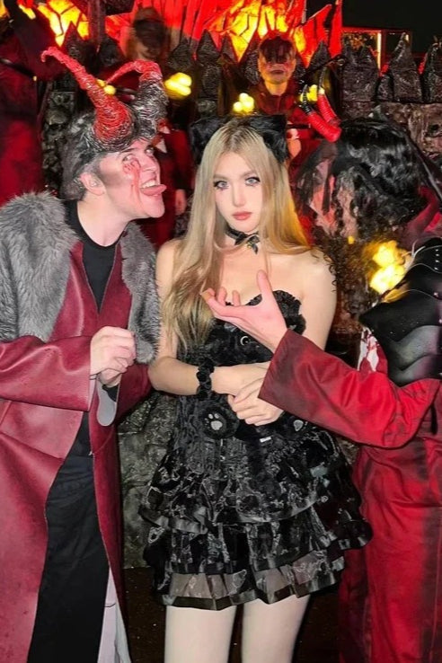 Gothic Kitty Corset Halloween Costume