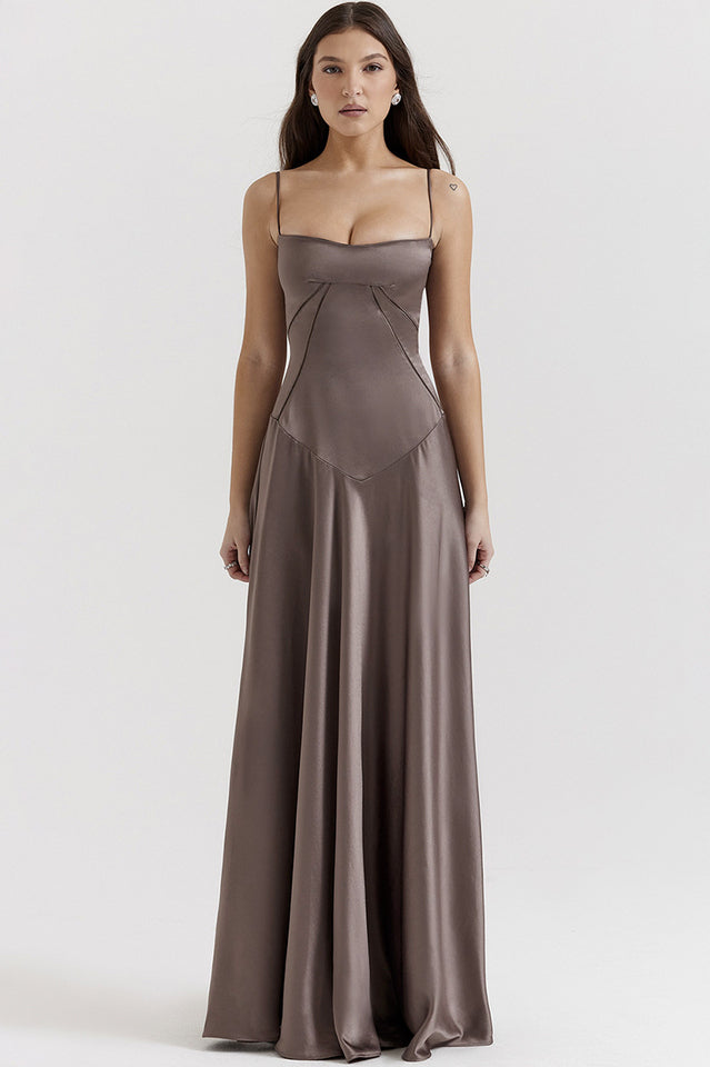 Anabella Black Lace Up Maxi Dress 22